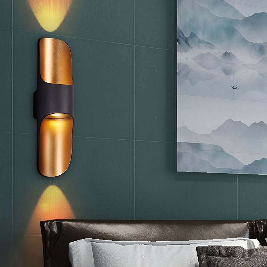 Waterproof Up and Down Lights LED Modern Outdoor Wall Sconces Lighting-Lighom