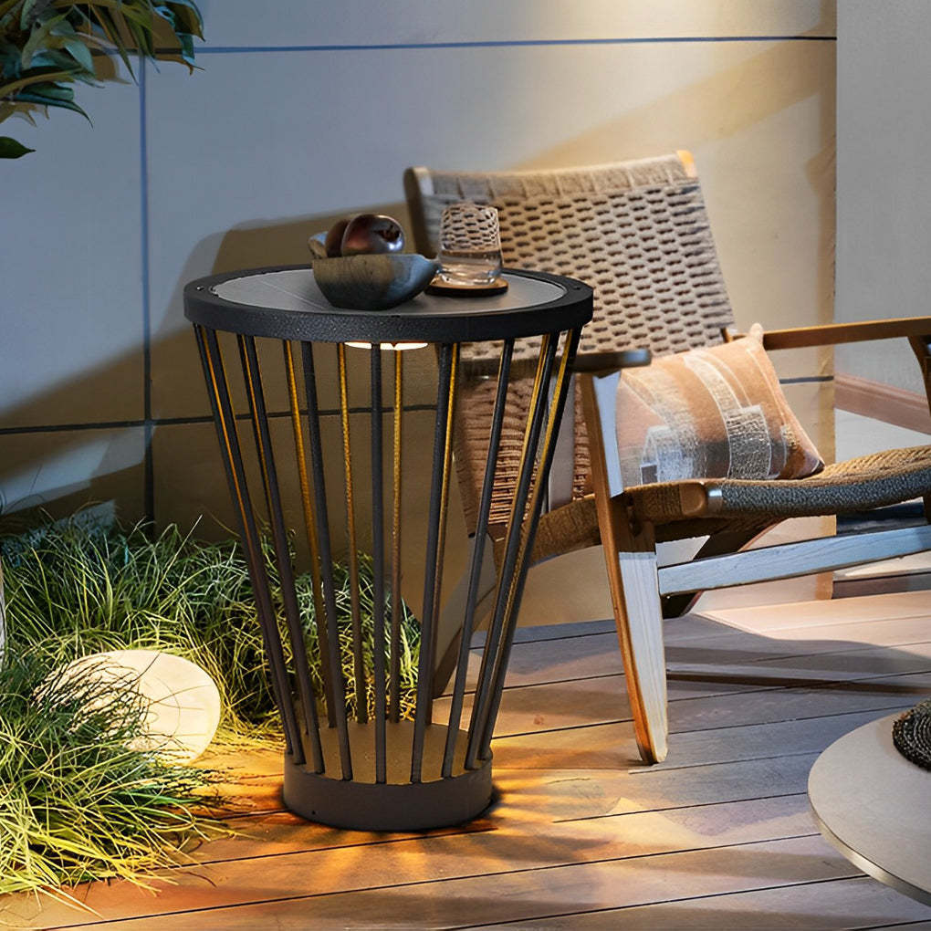 Modern Integrated Outdoor LED Floor Lamp with Tabletop-Lighom
