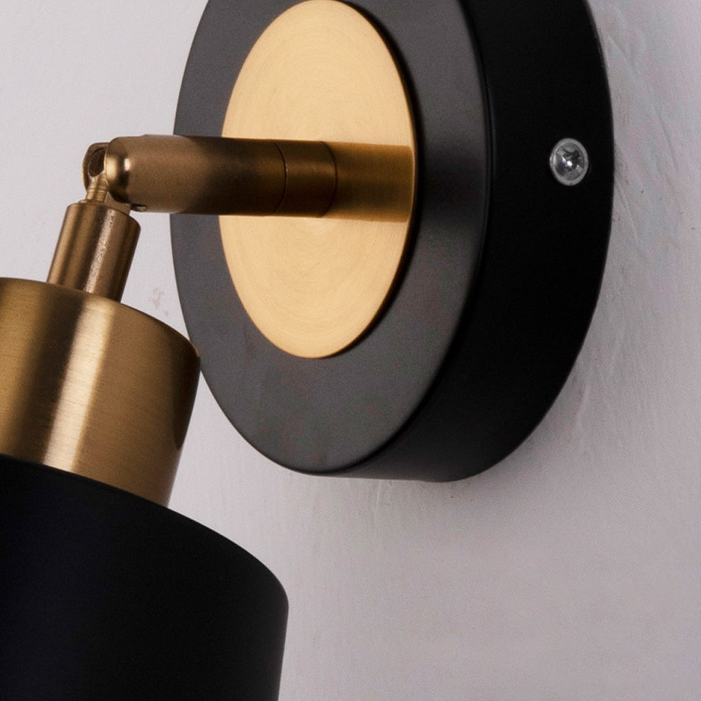 LED 3 Step Dimming Black Nordic Adjustable Wall Sconce Light Wall Lamp-Lighom