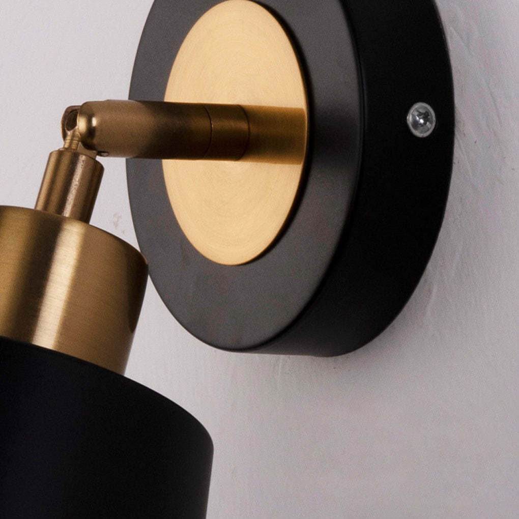 LED 3 Step Dimming Black Nordic Adjustable Wall Sconce Light Wall Lamp-Lighom