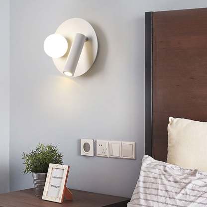 Nordic Round Square Acrylic Iron LED Reading Wall Sconce