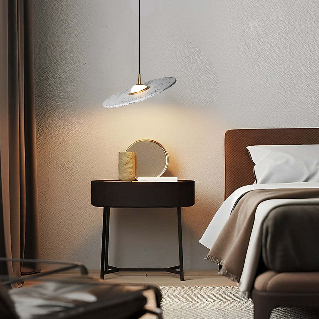 Round Terrazzo Planet Glass LED Nordic Pendant