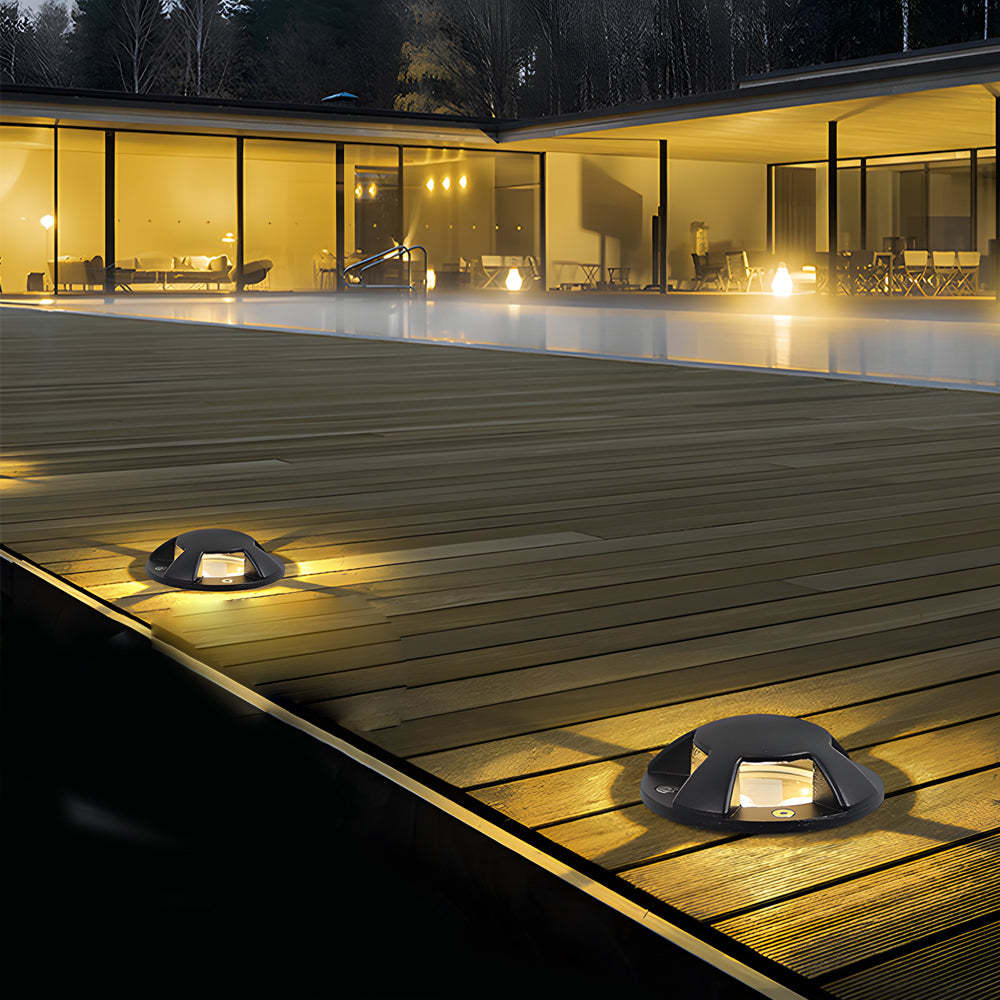 Outdoor Waterproof Horizontal Deck Stair Ground Lights Side-Emitting Low Voltage Step light for Pathways & Stairs-Lighom