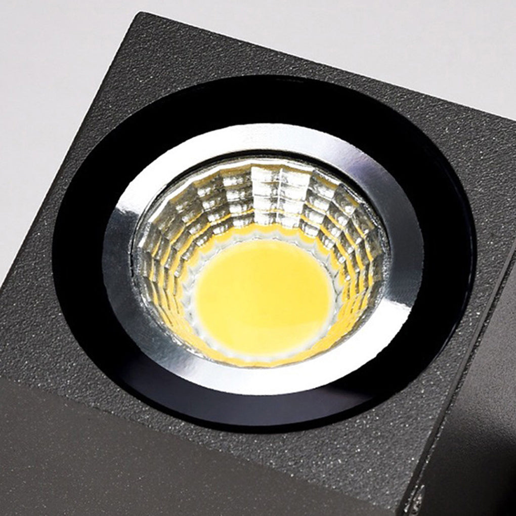 Square Adjustable Waterproof Motion Sensor LED Sconces Indoor Outdoor Wall Lamp Spot Lights-Lighom