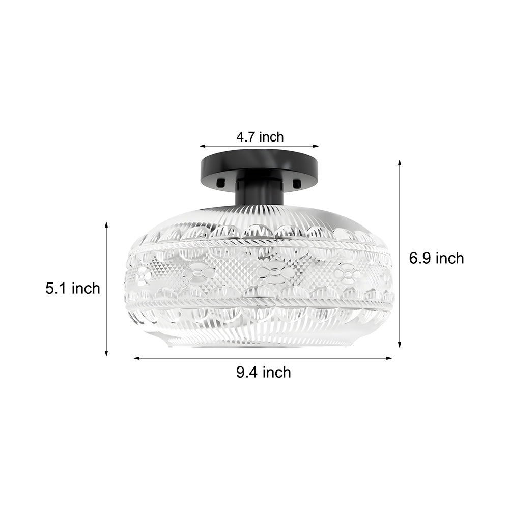 Acrylic Lantern Luxury Matte Metal American Ceiling Lamp