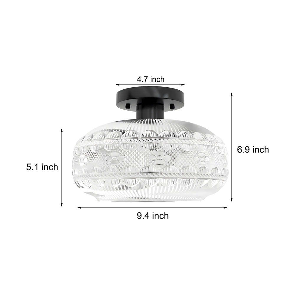 Acrylic Lantern Luxury Matte Metal American Ceiling Lamp