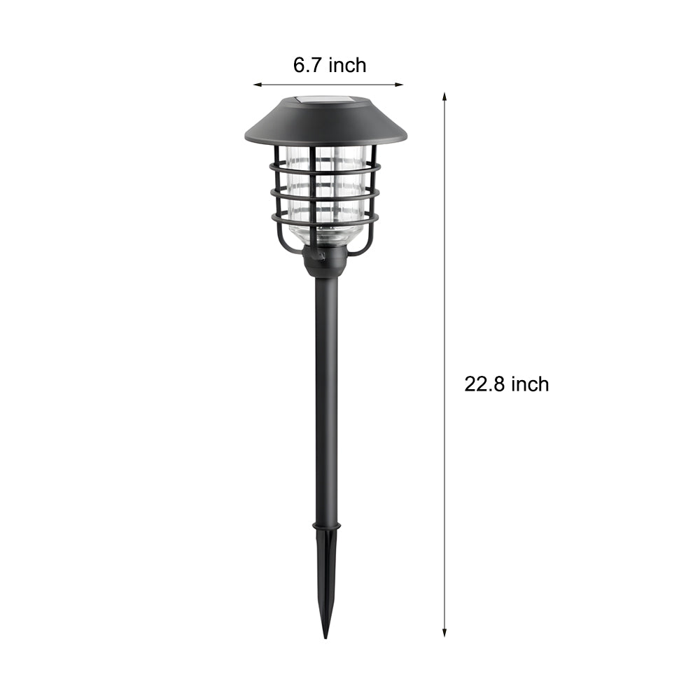 22.8-in Black Mini Torch Solar Pathway Lights Outdoor Lawn LED Lights-Lighom