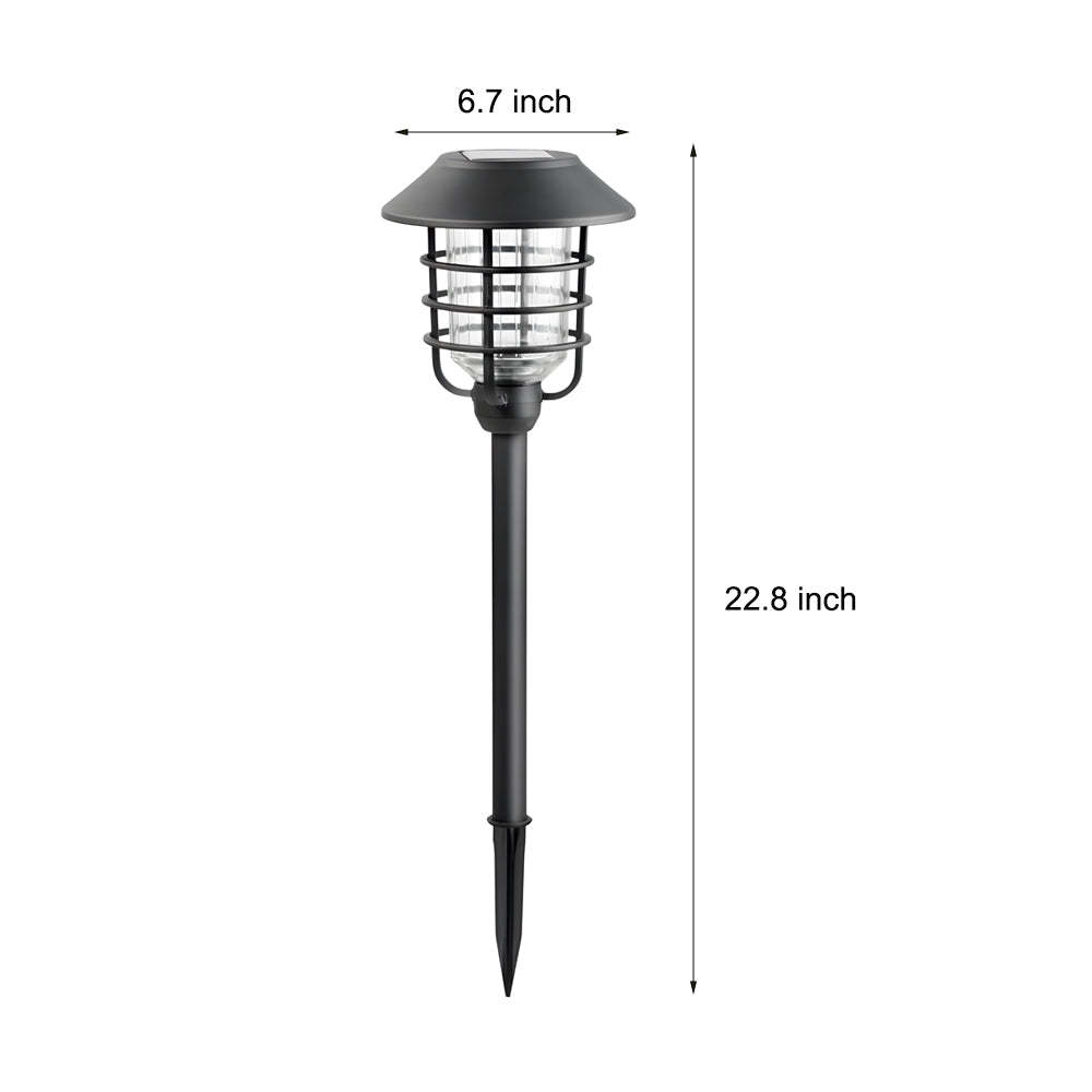 22.8-in Black Mini Torch Solar Pathway Lights Outdoor Lawn LED Lights-Lighom
