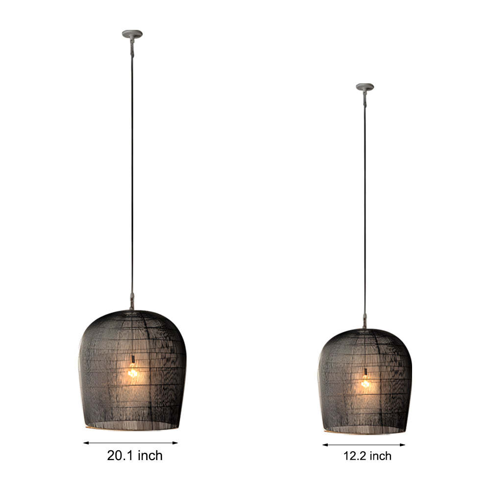 Iron Woven Wabi-Sabi Zen Japanese Chandelier