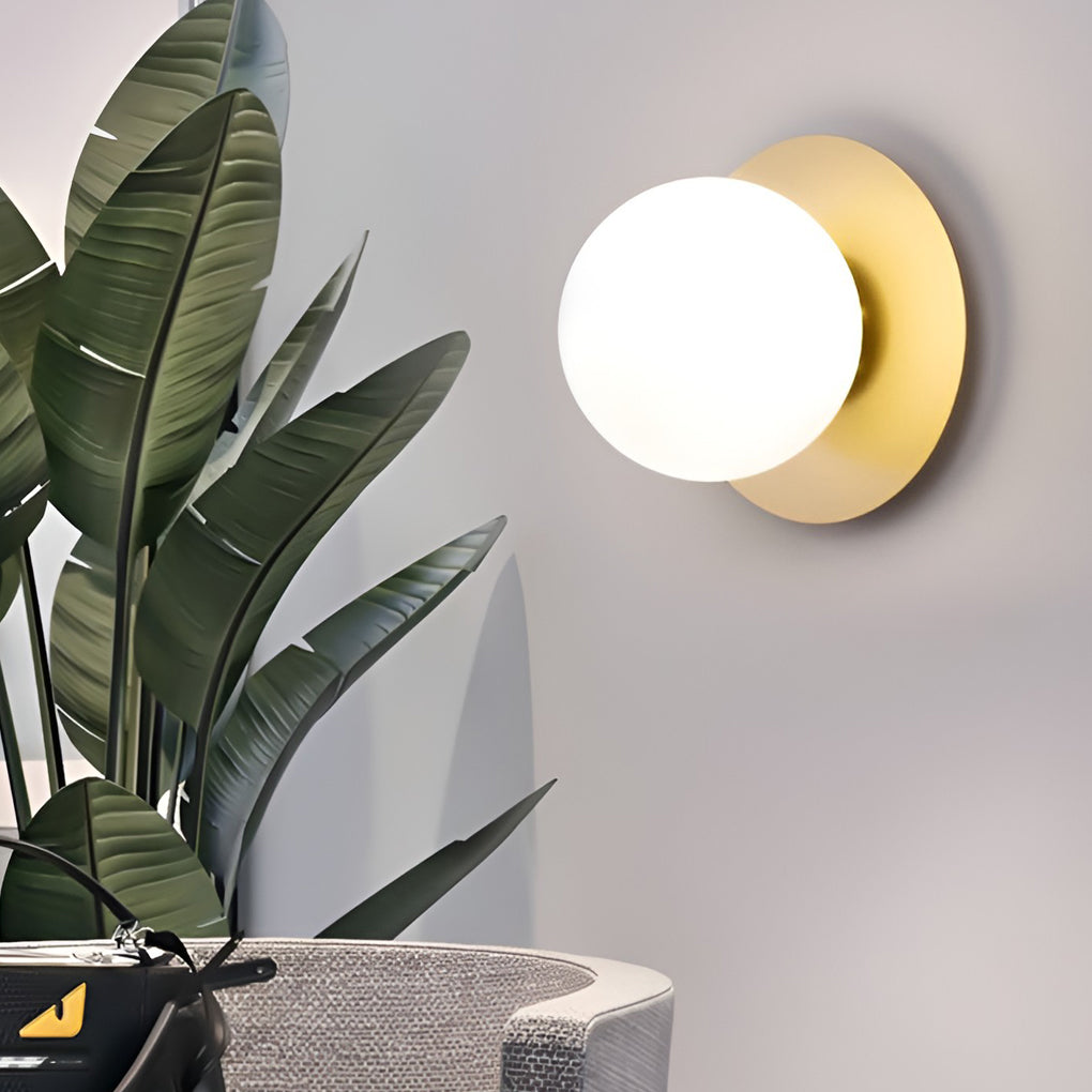 Round Glass Ball 12W Modern LED Wall Sconce