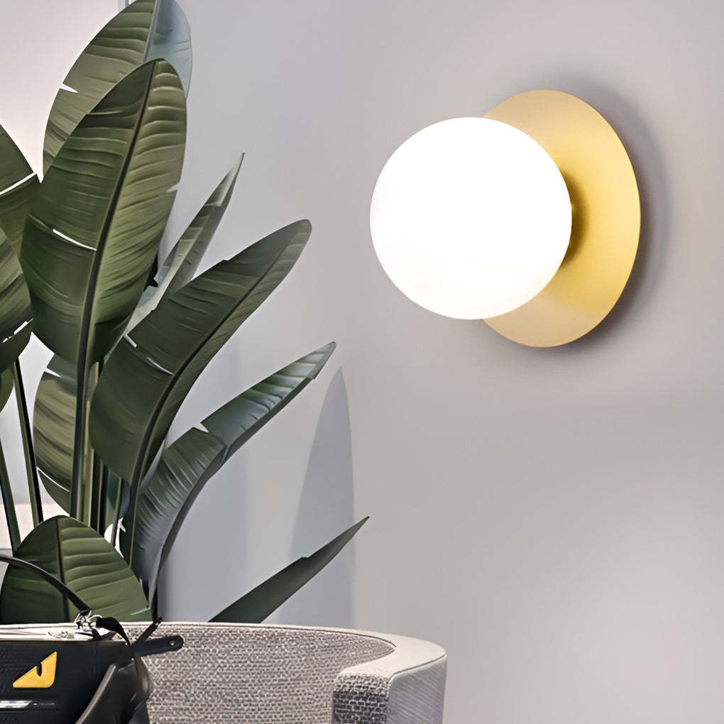 Round Glass Ball 12W Modern LED Wall Sconce