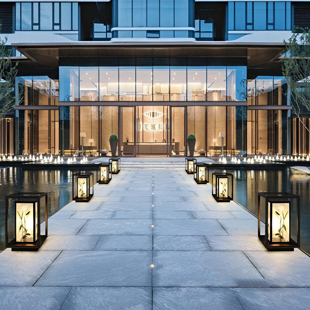 Artistic Solar LED Path Lights with Landscape Pattern-Lighom