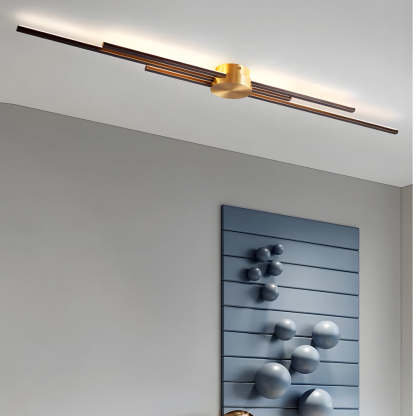 Modern Linear Wall Lamp Minimalist 2 Color Metal Wall Light-Lighom