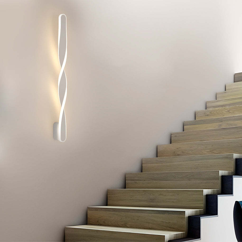 Spiral Long Strip LED 29W Minimalist Ins Wall Lamp Wall Sconce Lighting-Lighom