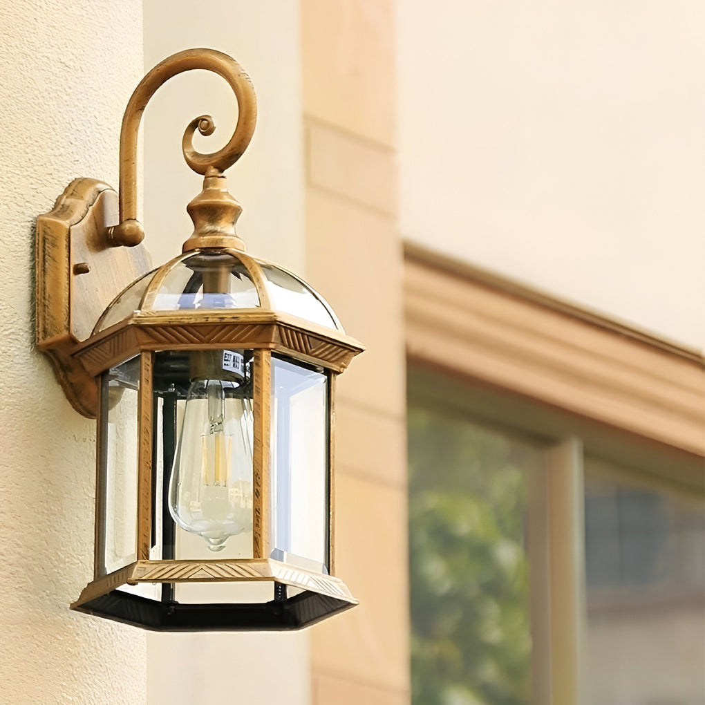 Double-layer Waterproof Glass E27 Vintage Wall Sconce Lighting Wall Lamp-Lighom