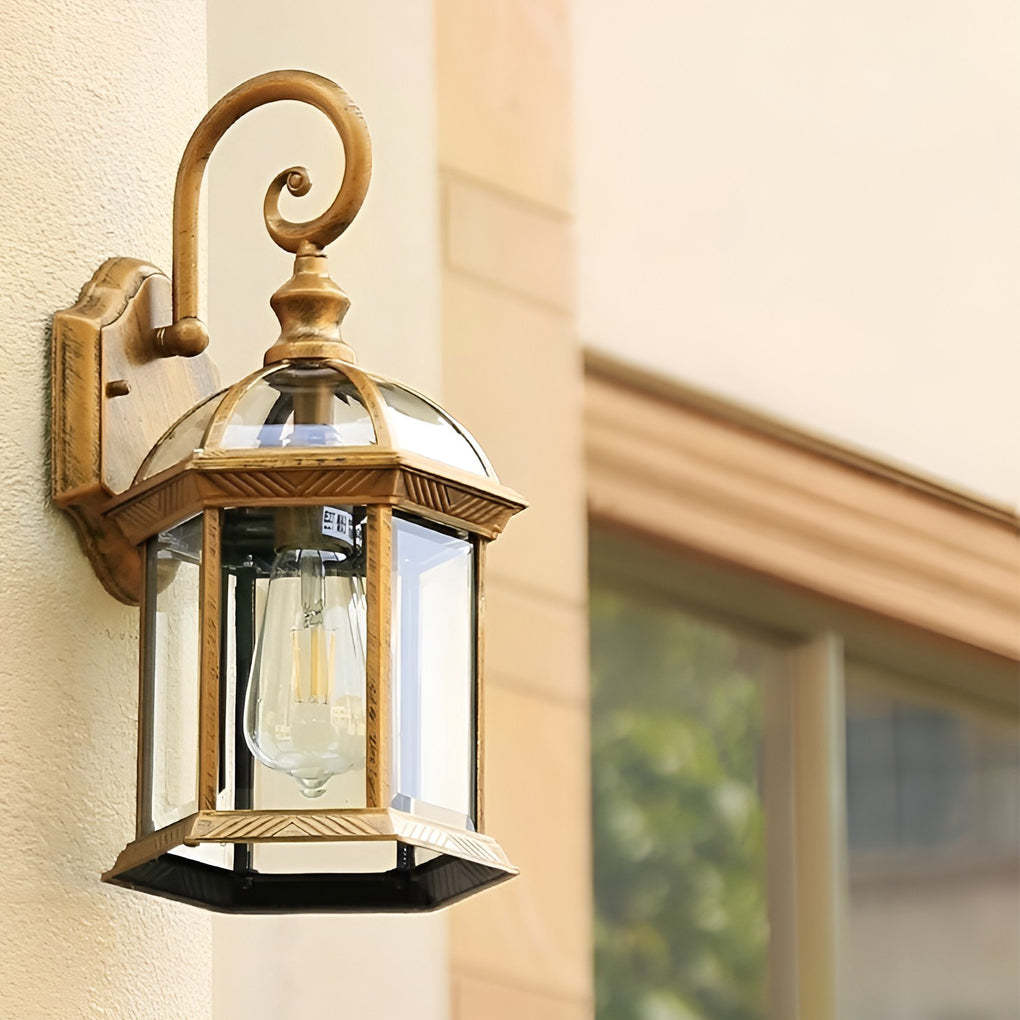 Double-layer Waterproof Glass E27 Vintage Wall Sconce Lighting Wall Lamp-Lighom