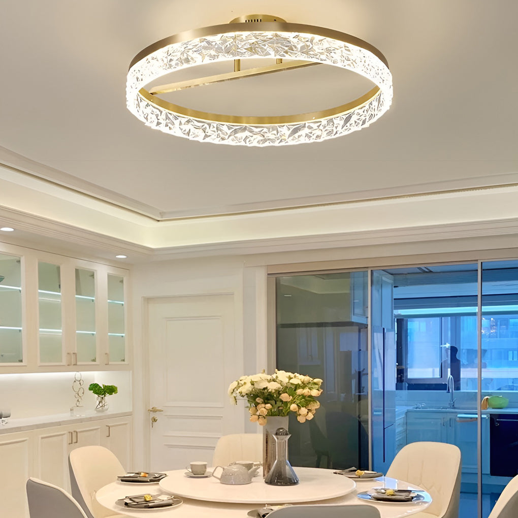 Minimalist Round LED Gold Modern Flush Mount Lamp