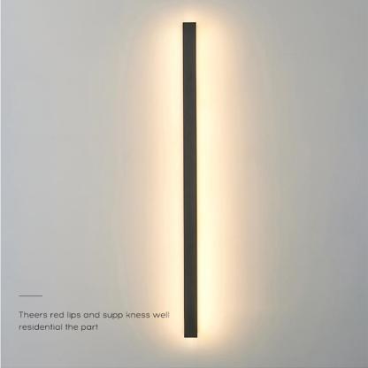 Waterproof Long Strip LED Wall Lamp Outdoor Wall Lights Black Porch Lights-Lighom