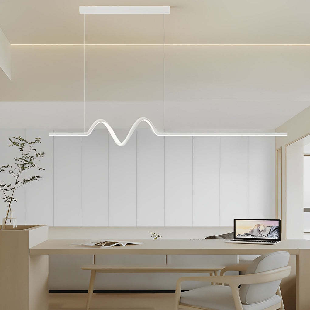 Minimalist Wavy Strip Dimmable LED Nordic Chandelier
