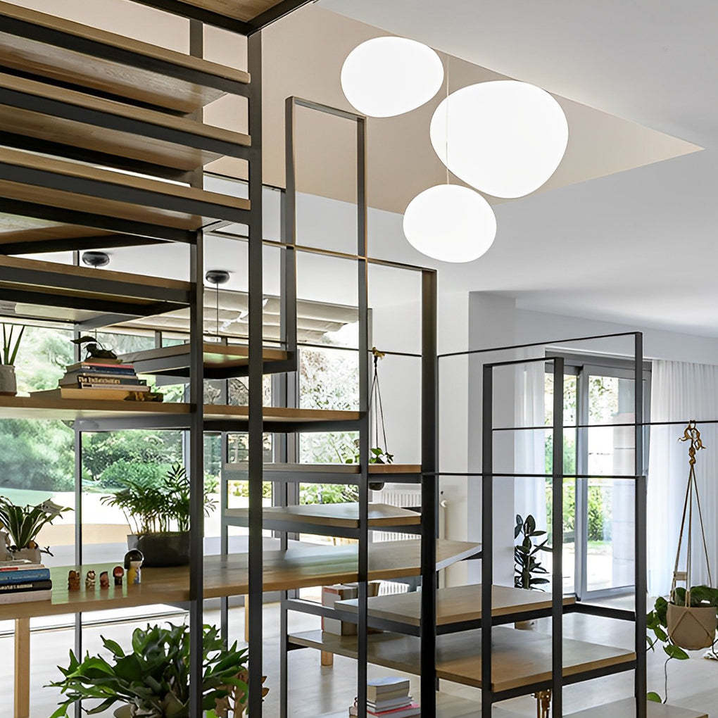 Glass Round Ball LED White Modern Pendant