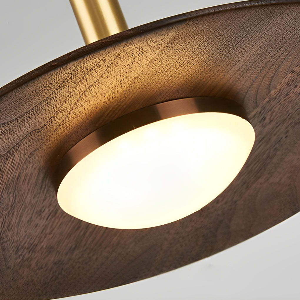 Flying Saucer Wood LED Nordic Pendant
