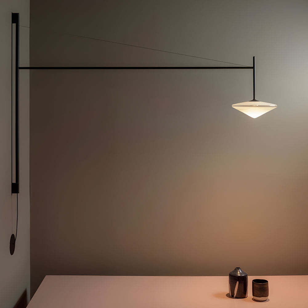 Minimalist Metal Long Pole Arm Tempo LED Wall Sconce-Lighom