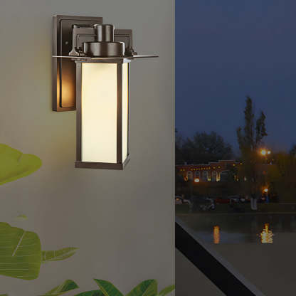 1-Light Glass Outdoor Wall Lantern Sconce-Lighom