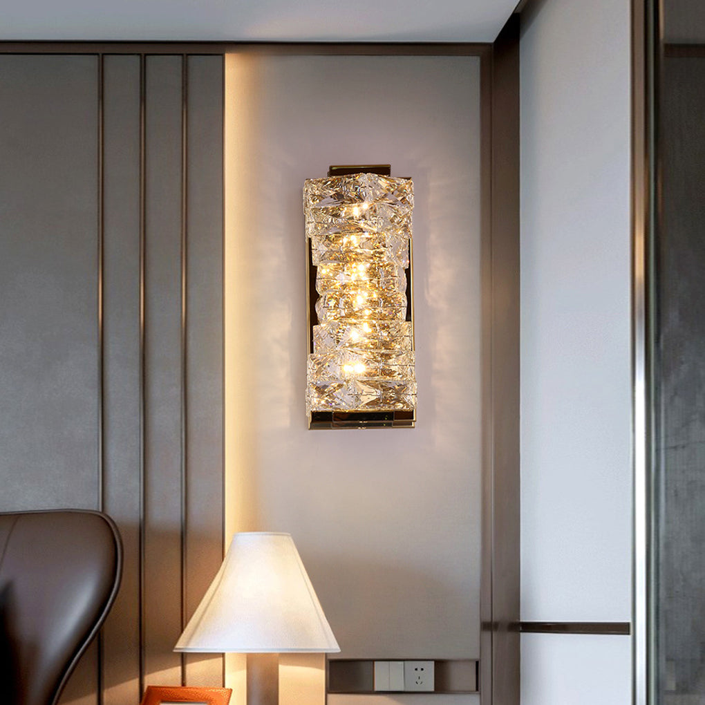 Creative Crystal Three Step Dimming Light LED Modern Wall Sconce Lighting Wall Lamp-Lighom