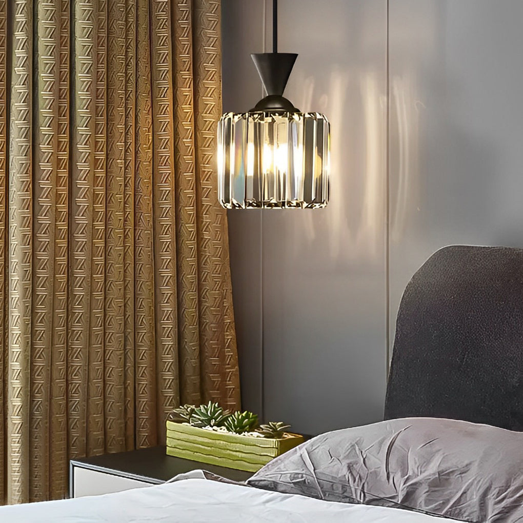 Round Metal Crystal Dimmable Modern Pendant
