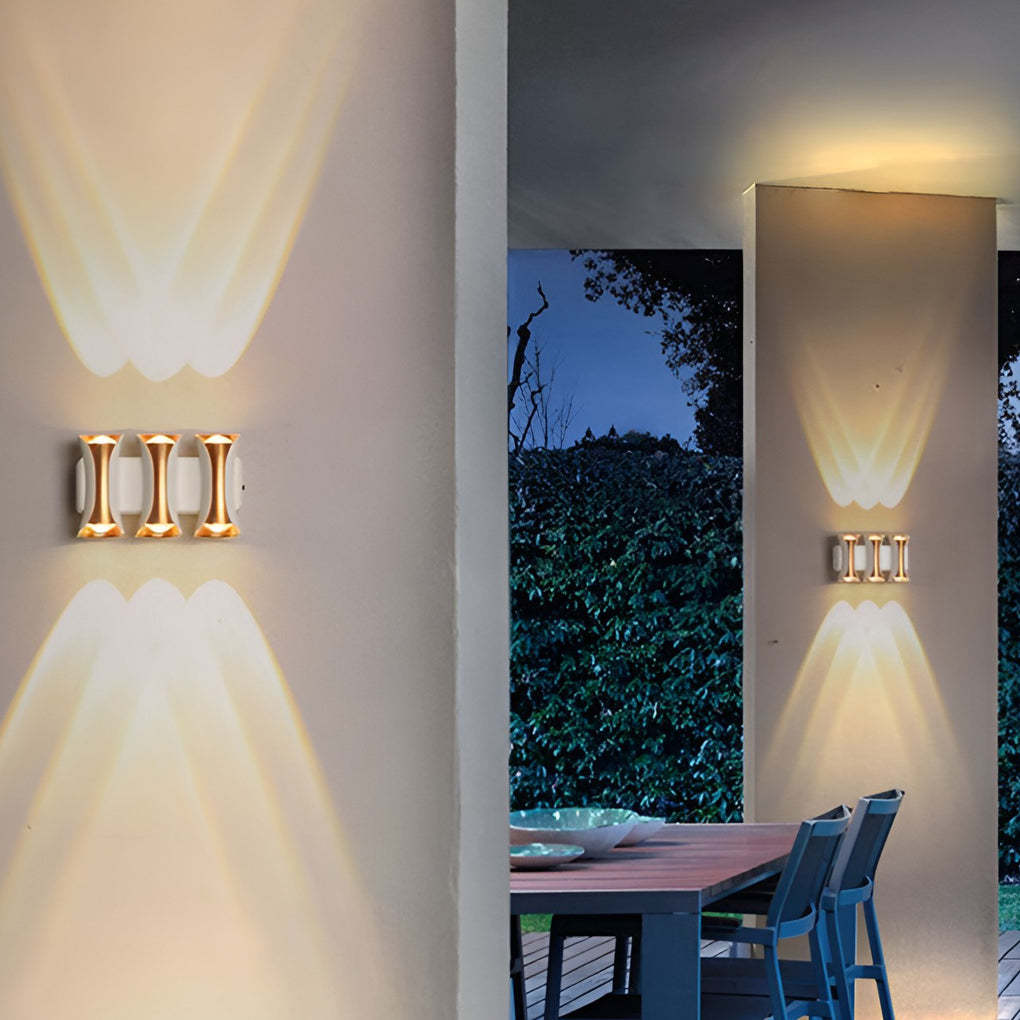 Waterproof Up and Down Lights LED Modern Outdoor Wall Sconce Lighting-Lighom