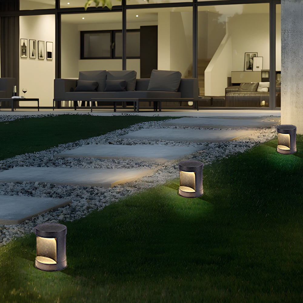 Cylindrical Outdoor Lawn Courtyard Lamp Waterproof LED Landscape Lighting-Lighom
