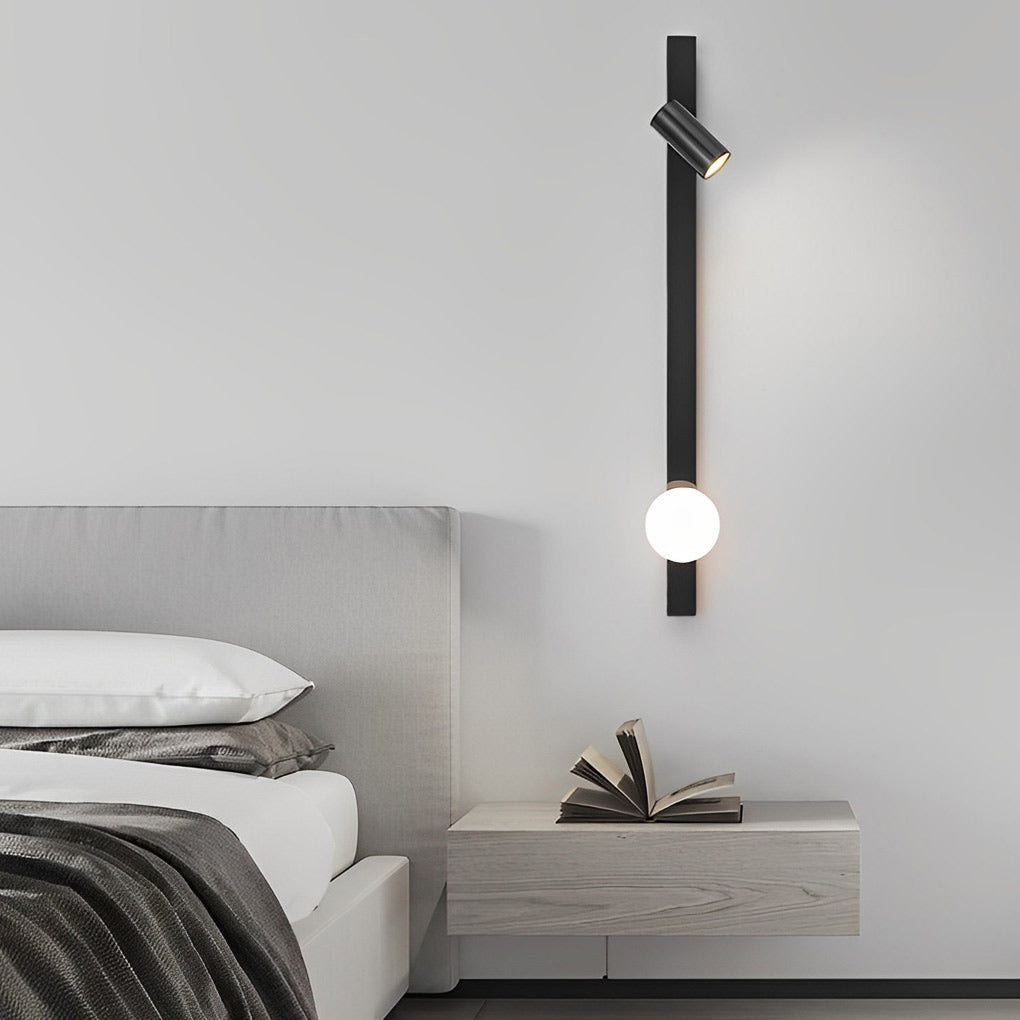 Long Strip LED Three Step Dimming Wall Lamp with Adjustable Spotlight-Lighom