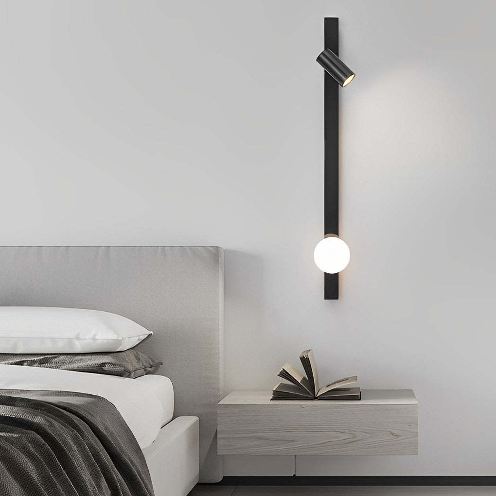 Long Strip LED Three Step Dimming Wall Lamp with Adjustable Spotlight-Lighom
