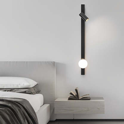 Long Strip LED Three Step Dimming Wall Lamp with Adjustable Spotlight-Lighom