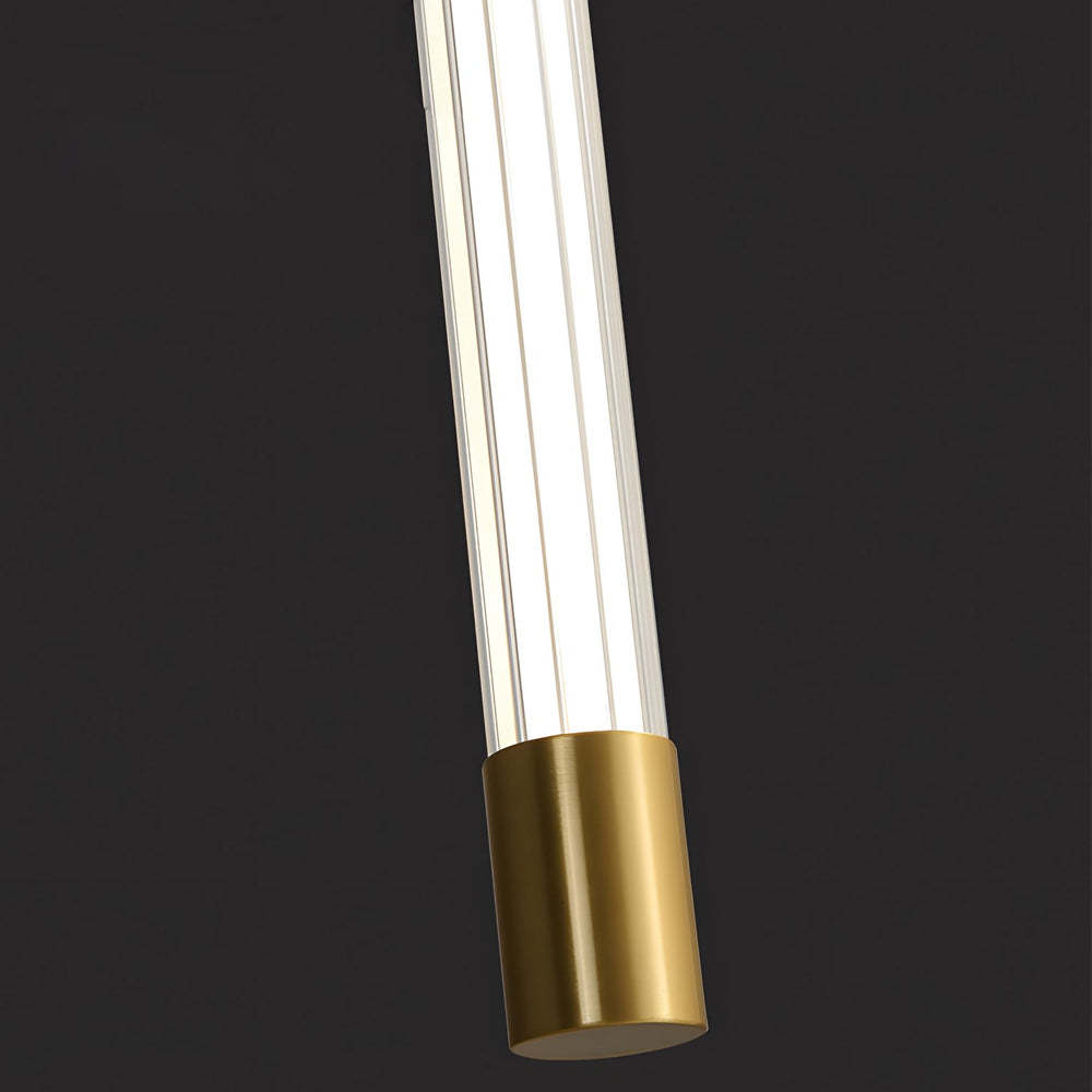 Acrylic Tube Tall Linear Wall Semi-Flush Mount Sconce-Lighom
