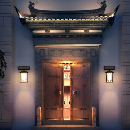 Vintage Waterproof Dimmable Remote Solar Outdoor Wall Light