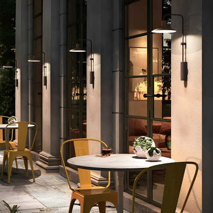Waterproof LED Creative Modern Outdoor Wall Lamp Swing Arm Wall Sconces-Lighom