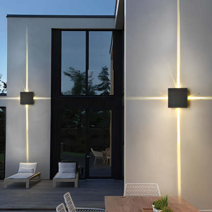 Round Square LED 12W Cross Star Lights Waterproof Modern Wall Lamp-Lighom