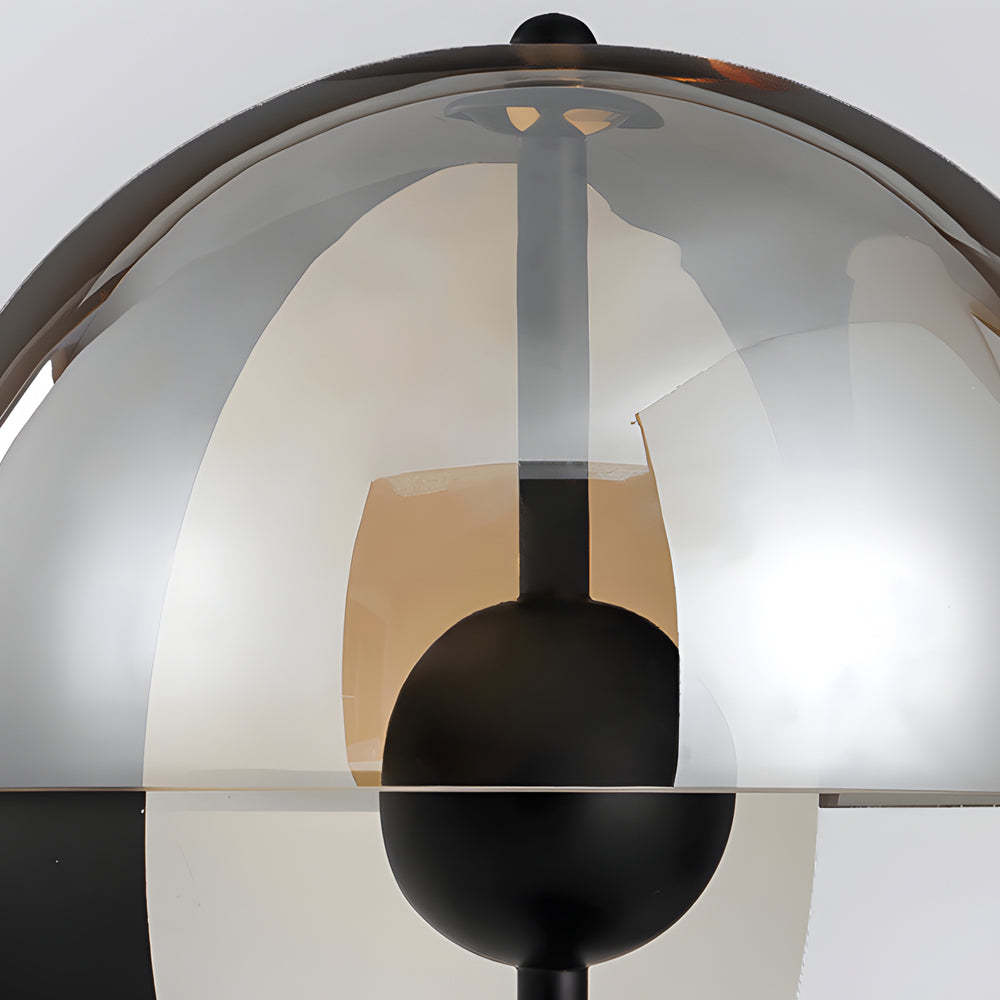 Novelty 2-Half-Sphere Amber Glass LED Table Lamp