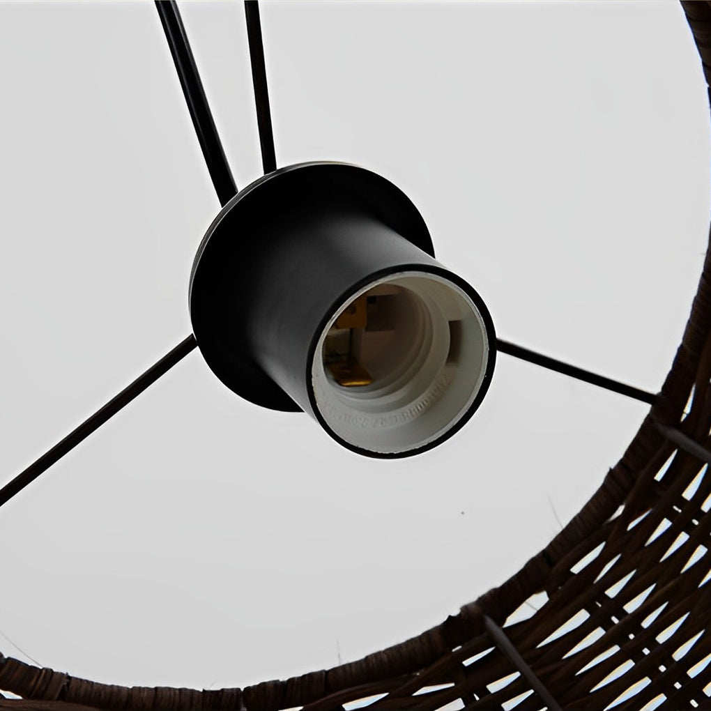 Retro Rattan Industrial Pendant Chandelier