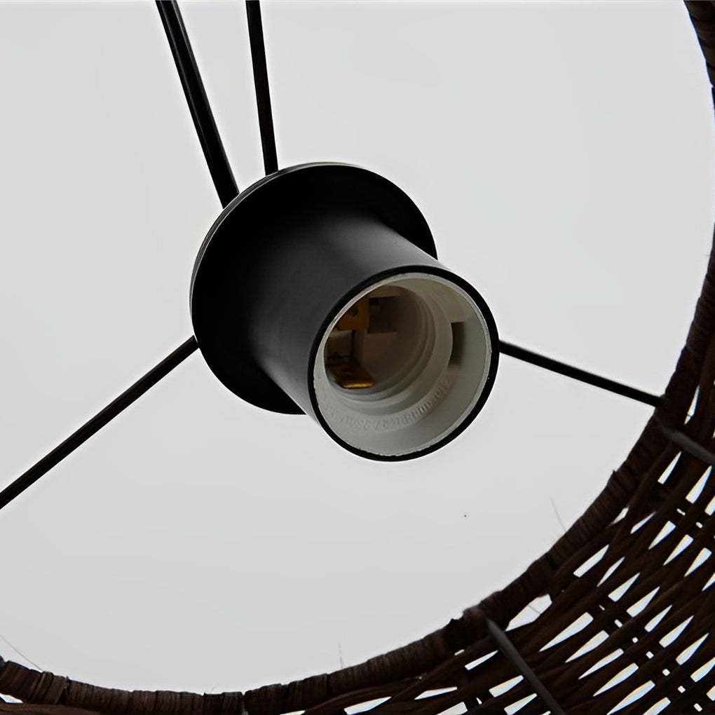 Retro Rattan Industrial Pendant Chandelier