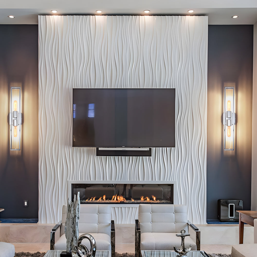 Simple Metal Frame Glass Shade American Style Wall Sconce Lighting-Lighom