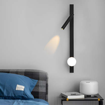 Adjustable Minimalist Creative Electroplated Metal Black Wall Sconces-Lighom