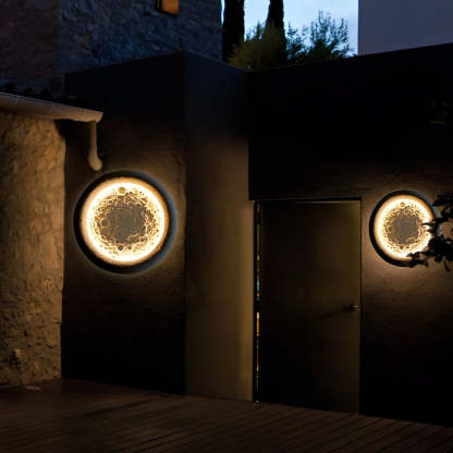 Moon Craters Design LED Waterproof Modern Outdoor Wall Lamp Exterior Lights-Lighom