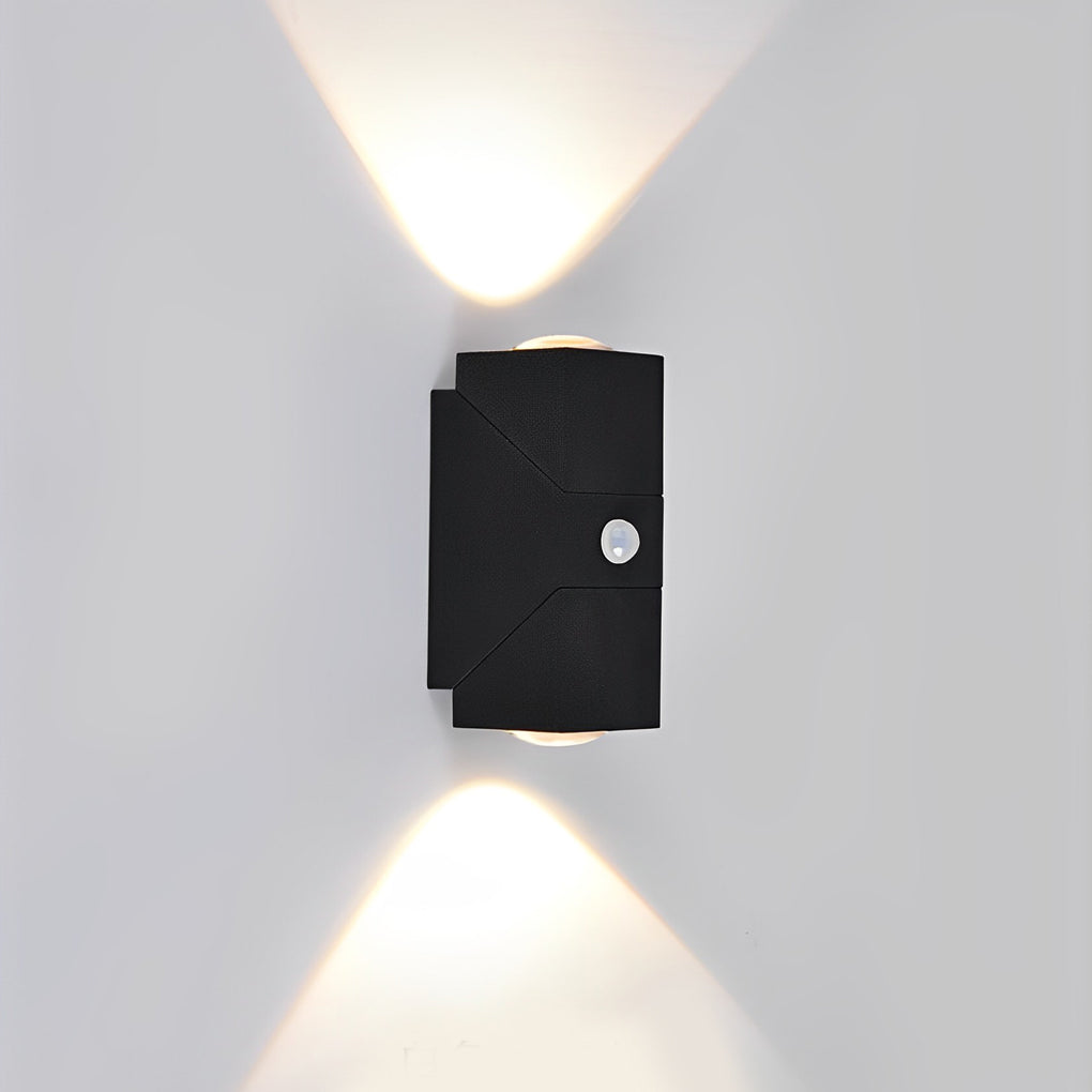 Adjustable Up Down Motion Sensor Black Wall Lamp