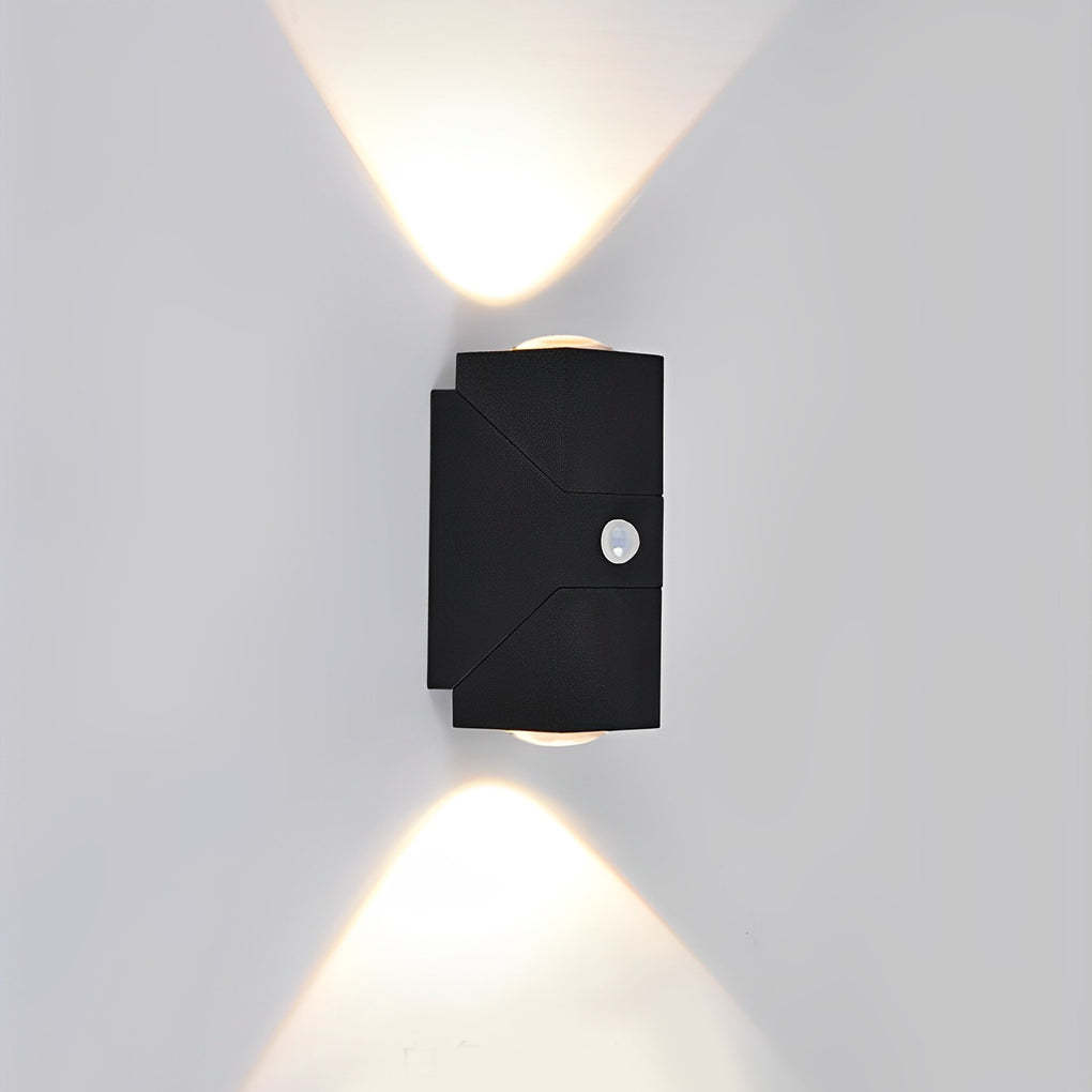 Adjustable Up Down Motion Sensor Black Wall Lamp