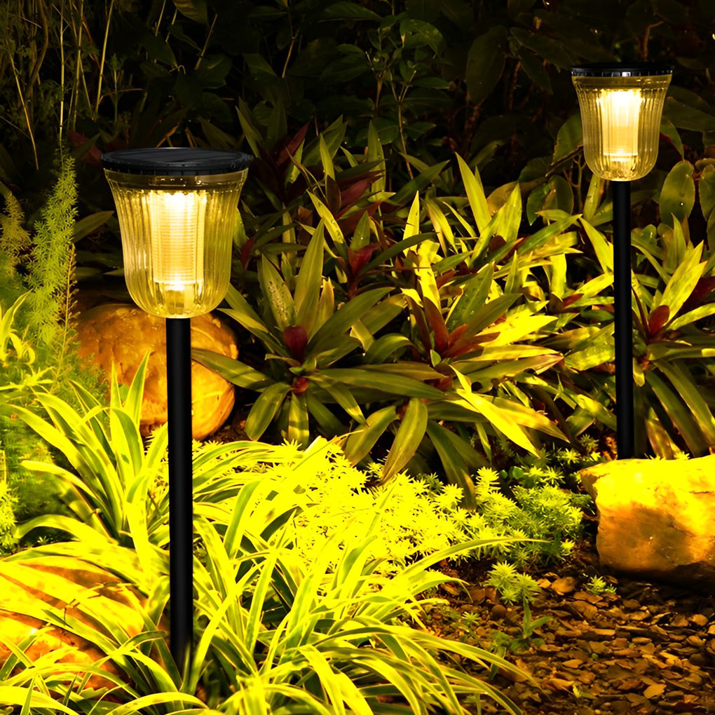 Round Smart Motion Sensor Solar Lawn Light 2-Pack