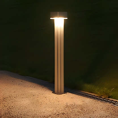 Aluminum Alloy Waterproof LED Black Modern Solar Powered Lawn Lights-Lighom