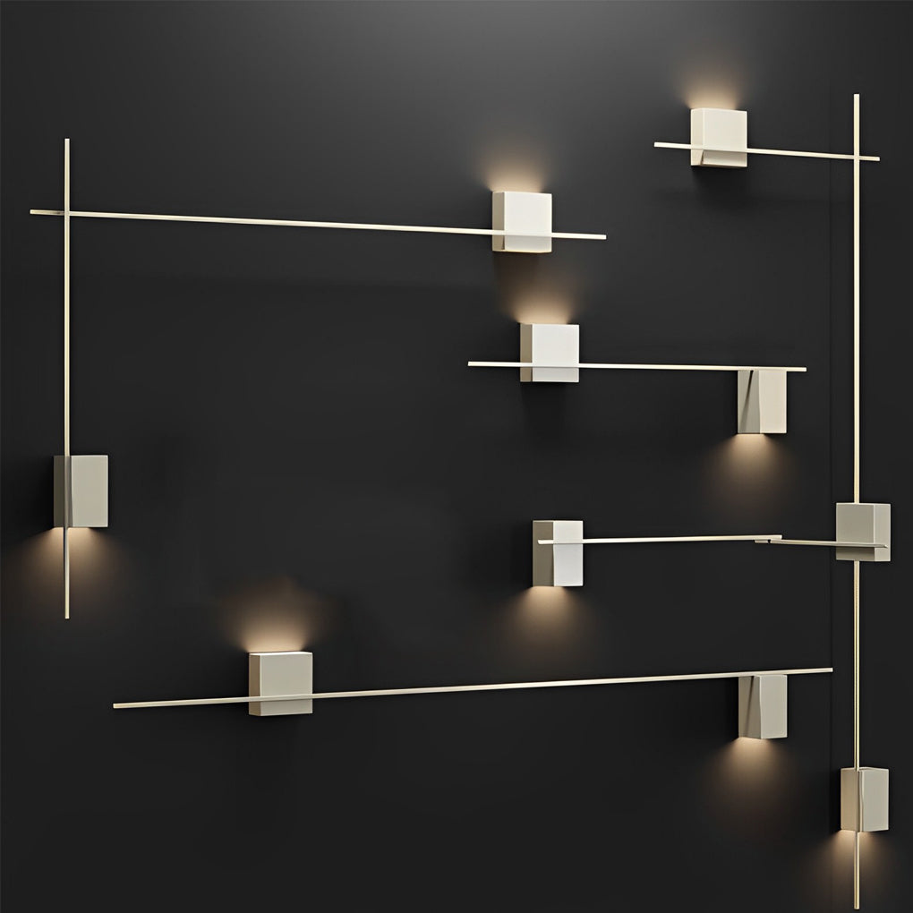 Creative Square Strip Three Step Dimming LED Nordic Wall Sconce Lighting-Lighom