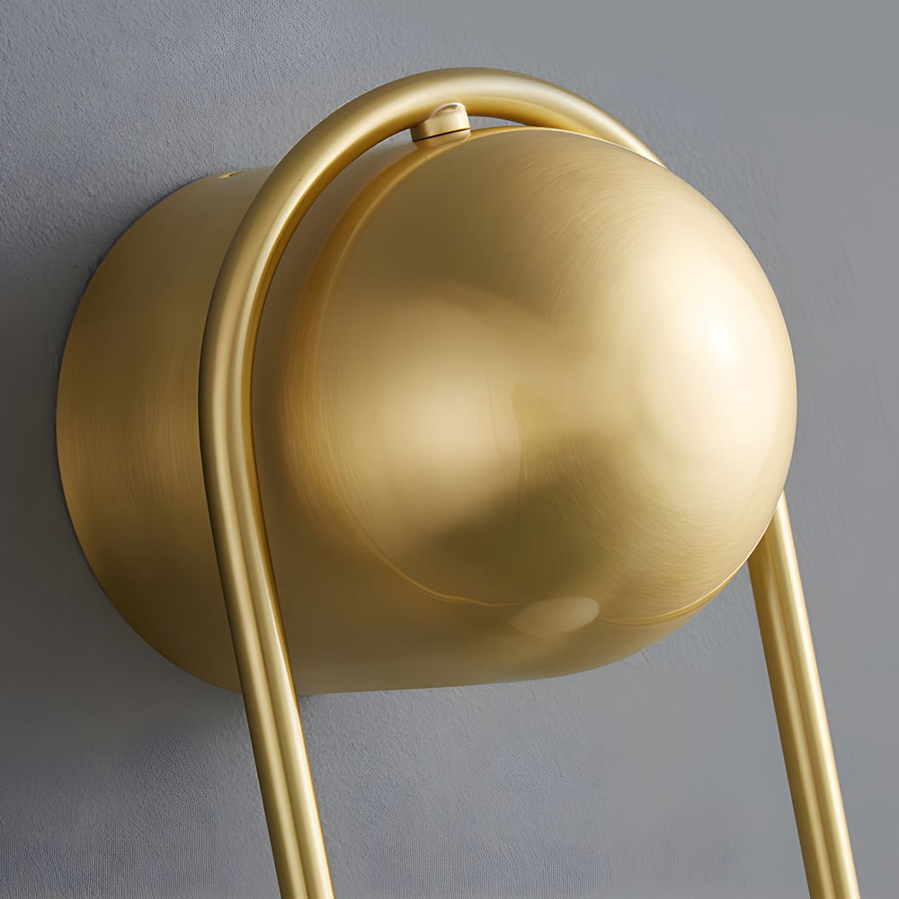 Mila Wall Sconce 1-light Glass Globe Wall Light - Gold/Black-Lighom